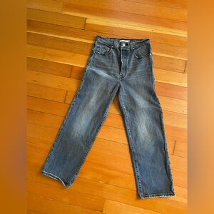 Levi’s Ribcage Straight Ankle gray jeans - 27